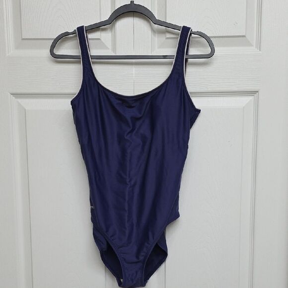 5 For $25 Speedo Navy Blue One-Piece Swimsuit - Picture 1 of 7